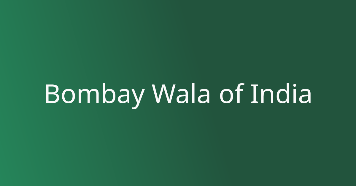 Bombay Wala of India storefront