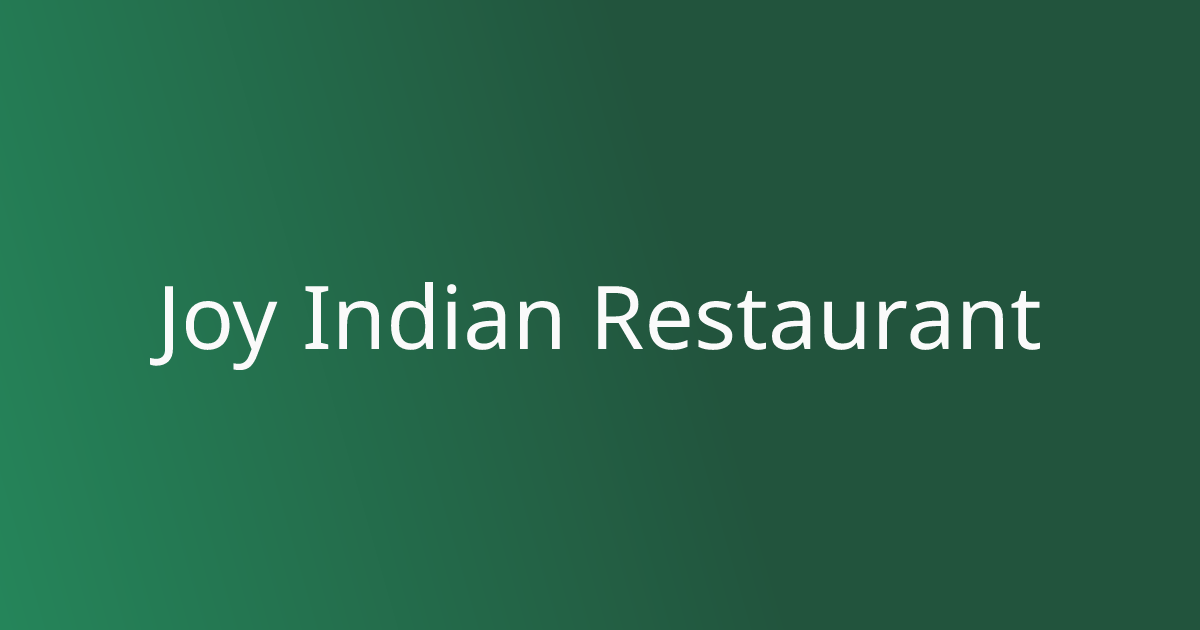 Joy Indian Restaurant