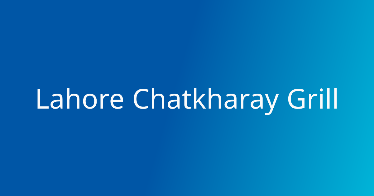 Lahore Chatkhara