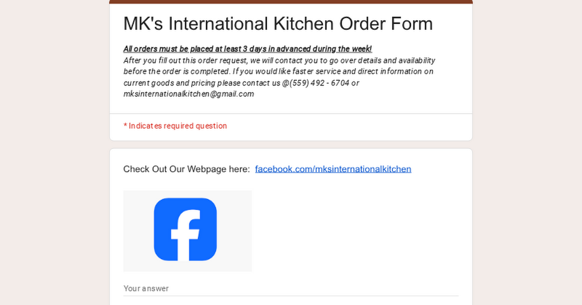 MK's International Kitchen